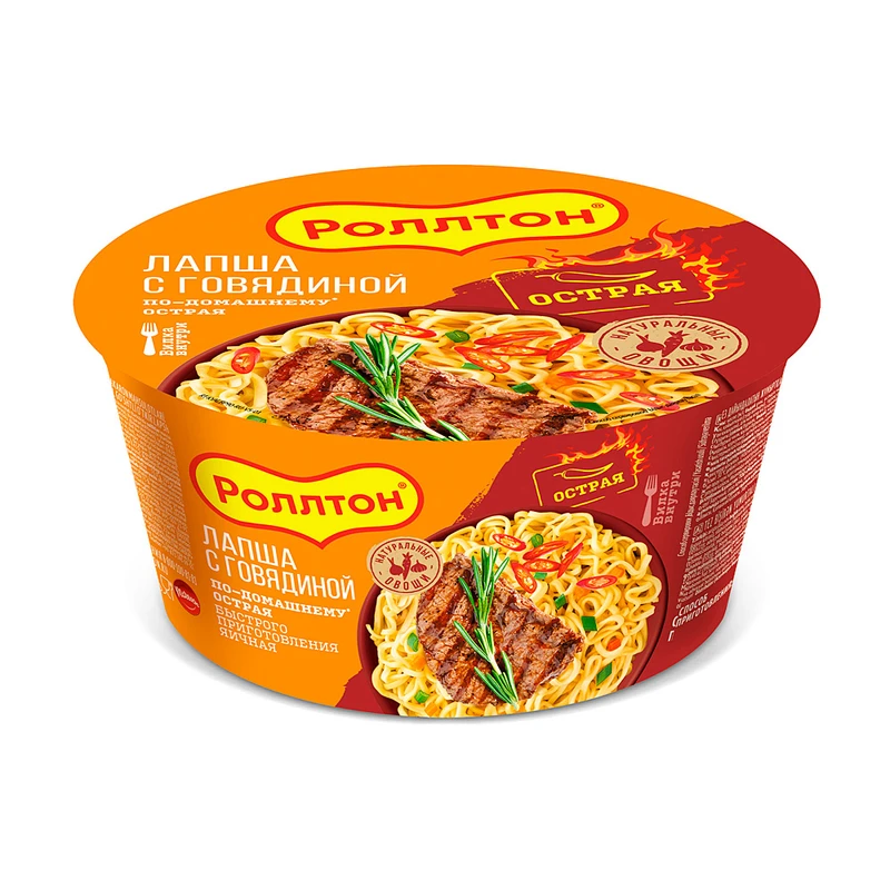 ROLLTON NOODLES BEEF TASTE (BOWL) 90g
